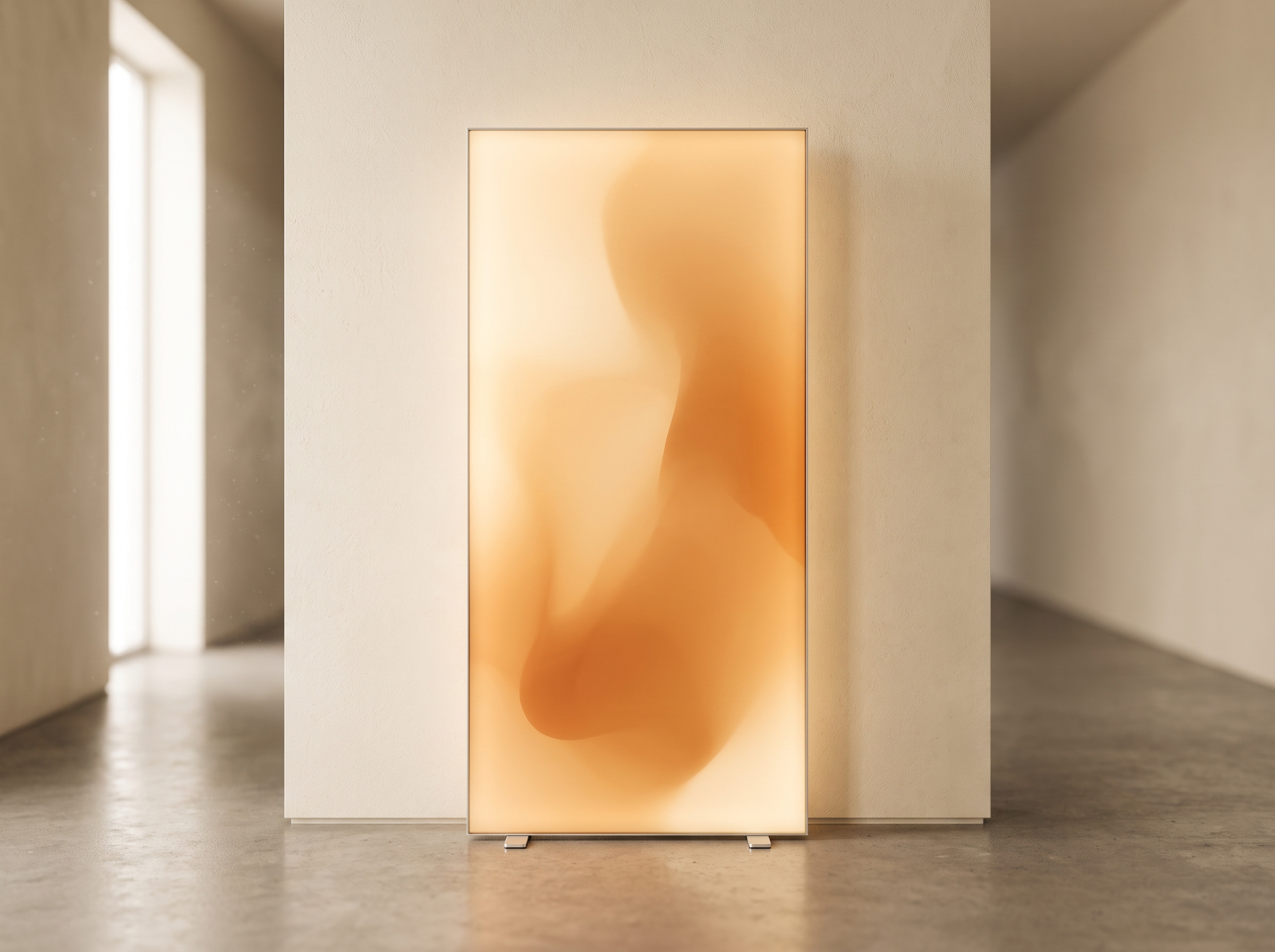 Single-sided wall lightbox, only the front face is visible